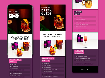 Cocktail Newsletter Design drinks email graphic design recipe