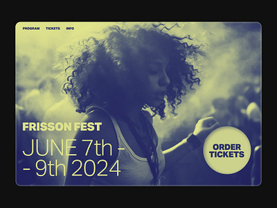 Summer Music Festival Landing Page duotone graphic design landing page monochromatic music music festival ui ux uxdesign web design webdesign website website design
