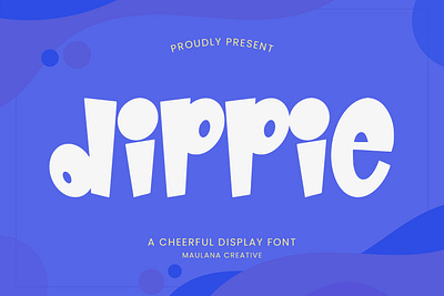 Dippie Cheerful Display Font animation branding font fonts graphic design logo nostalgic