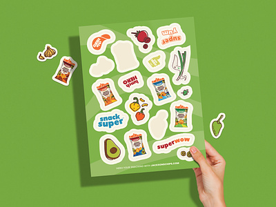 Snack Sticker Sheet Design food fun graphic design print snack