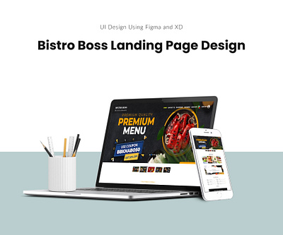Bistro boss Landing Page UI Design branding figma graphic design ui uiux