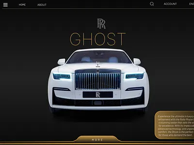 web page for rolls-royce using FIGMA animation car graphic design landing page prototype ui ux