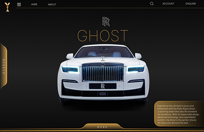 web page for rolls-royce using FIGMA animation car graphic design landing page prototype ui ux