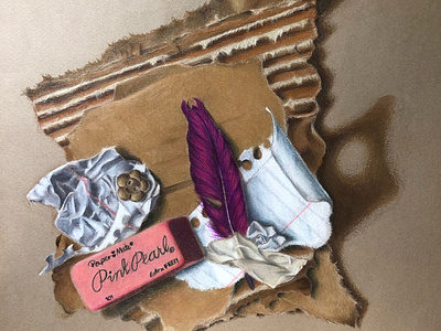 Crumpled to Pieces - Colored Pencil Trompe L'oeil - Skyler Basco