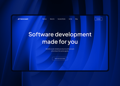 Neocoast | Web design & development branding hero section ui web website