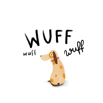 wuff dog illustration wuff