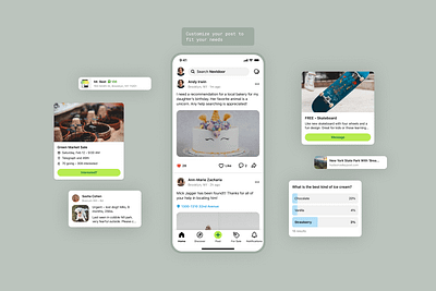 Nextdoor – Composer app cards compose create social media
