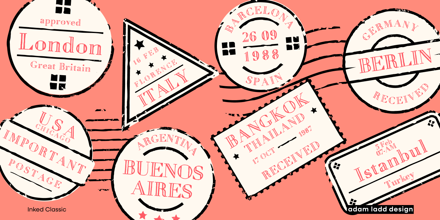 Inked Classic. Hand-inked & Classic. branding font fonts fonts in use graphic design hand lettered lettering logo packaging type design typeface typefaces typography