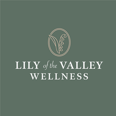 Lily of the Valley Wellness brand branding graphic design logo