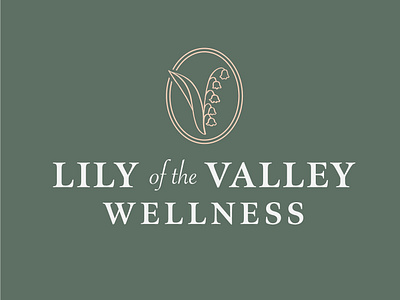 Lily of the Valley Wellness brand branding graphic design logo