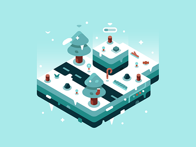 Christmas vibes candy christmas cold december design geometric graphic design holidays illustration isometric landscape nature road snow travel tree vector winter