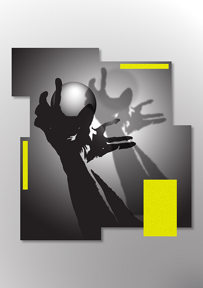 Shadow art design graphic design hands illustrator modern photoshop poster posterdesign shadow stylish ui yellowblack