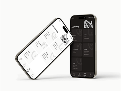 IoT Mobile App settings mobile app design mobile design product design ui ui design ux design visual design