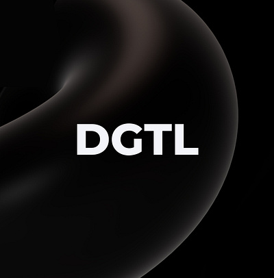 logo for DGTL art black branding cg design digital draw illustration it logo paint typography white