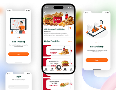 Food Delivery App app case study food mobile mobile app mockup restaurant shop ui ux ui