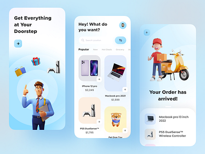 E Commerce Mobile App Design app mockups e commerece dashboard