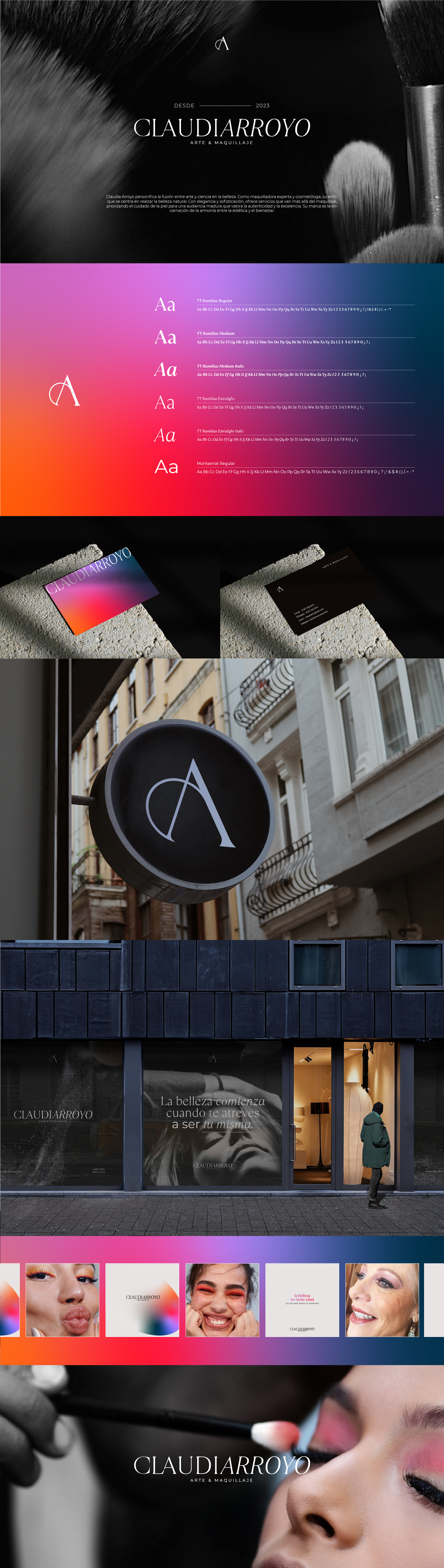 Claudia Arroyo - Makeup Artist Branding adobe illustration branding design graphic design logo