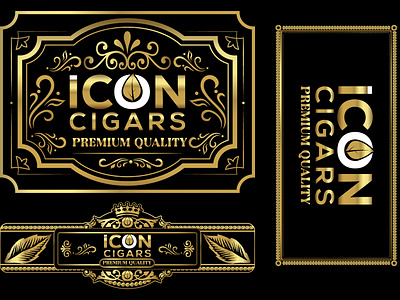 Icon Cigar Branding Design 3d branding cigar cigar band cigar box design cigar design cigar label design cigar logo cigar ring cuba design design graphic design illustration illustrator logo typography ui ux vector