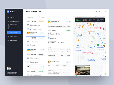 Real-time Tracking Dashboard clean clean design dashboard dashboard design deliveryanalytics deliverytrackingapp livedeliverytracking logisticsdashboard miniamal modern design product design productivity realtimetracking transport tracking ui ui design uiux uiux designer user interface ux