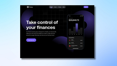 Fintech Dashboard Landing Page Crypto 3d ai animation branding chatgpt crypto graphic design logo midjourney motion graphics saas ui