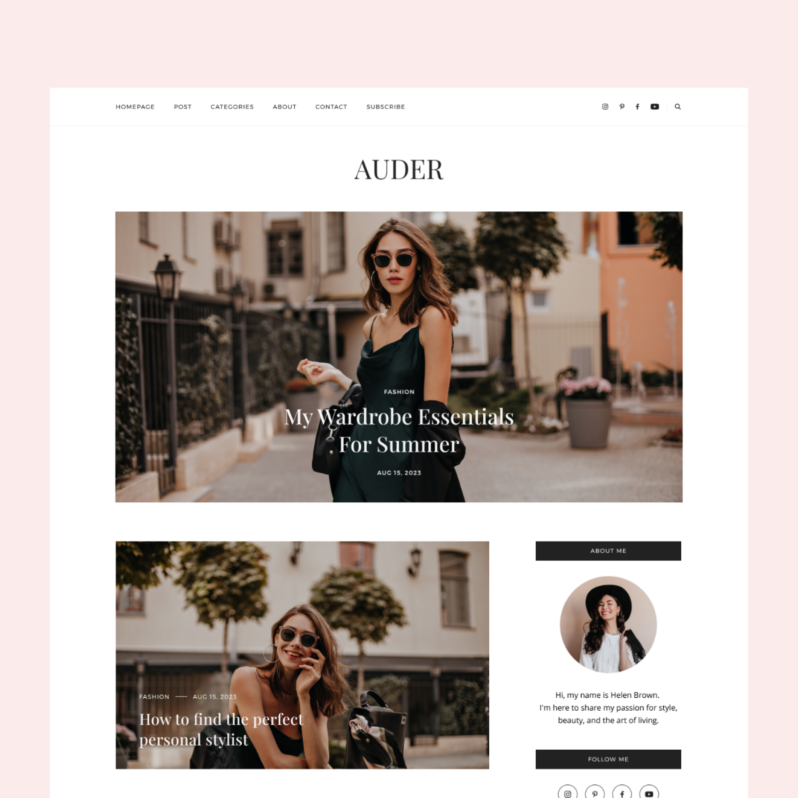Personal Blog Website blog fashion magazine webdesign website