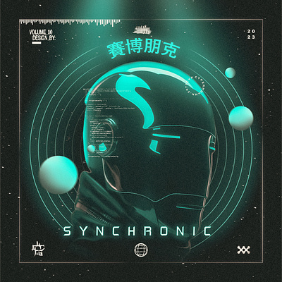 synchronic. 2077 ai china chinese cyber cyberpunk cyberpunkl design graphic design illustration japan japnesse poster punk robot typography vector world