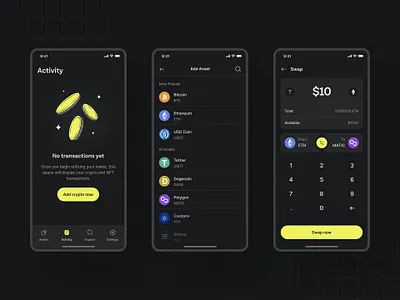 Crypto Wallet App — CoinGuard app design clean design crypto crypto design crypto wallet product design simple design user experience user experience design user interface wallet app design wallet design web3 web3 design