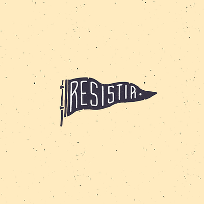 Resistir design flag il illustration old procreate vintage