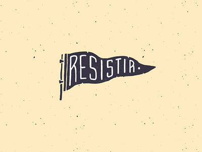 Resistir design flag il illustration old procreate vintage