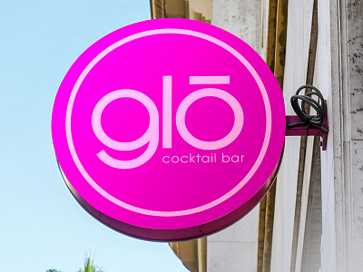 Glo Cocktail Bar Logo & Signage Design branding graphic design logo print design signage