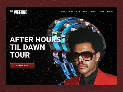 The Weeknd | Start Page design famous person start page the weeknd ui ui design