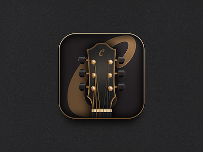 Guitar icon guitar headstock icon illustration vector