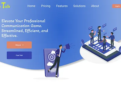 Lite Talk Communication Tool for B2B App Landing page 3d adob animation app branding design graphic design illustration logo motion graphics ui ux vector