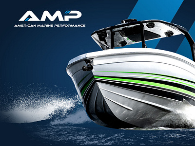 AMP Brand Design boat brand boat logo brand design branding logo design marine branding marine logo performance boat performance boat brand performance boat logo