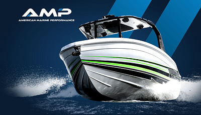 AMP Brand Design boat brand boat logo brand design branding logo design marine branding marine logo performance boat performance boat brand performance boat logo