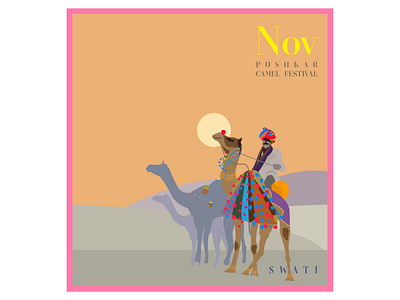 Pushkar Camel Festival graphic design illustration indian festivals