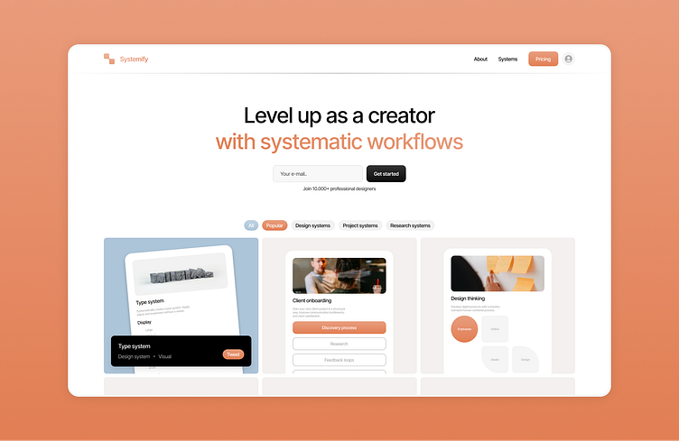 Minimalistic landing page design by Clarivy Creations on Dribbble