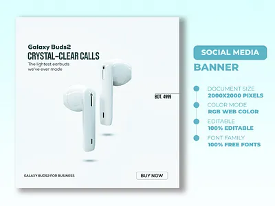 Galaxy Buds2 - Social Media Banner Design fiverr top rated seller