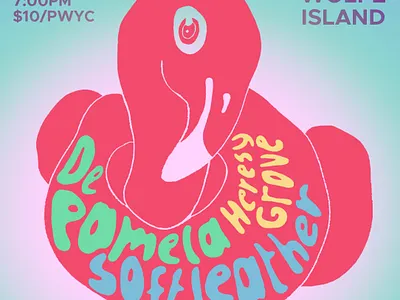 Summer fun flamingo hand drawn hand lettering illustration lettering pink poster poster design