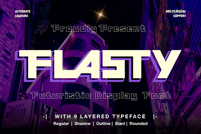 Flasty – Futuristic Font cosmic