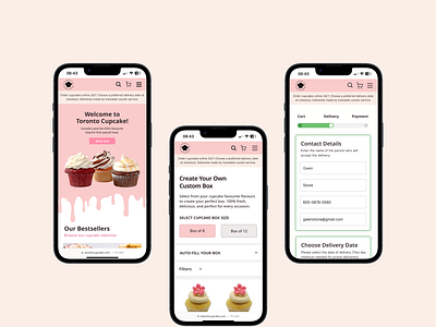 Toronto Cupcake - Website Redesign design mobile ui ux website design