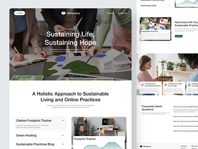 Simphony - Sustainability Landing Page alternative energy climate change company company profile compro eco activists eco friendly ecofriendly ecology environtment global warming green landing nature pollution page product design profile recyle sustainability zero waste