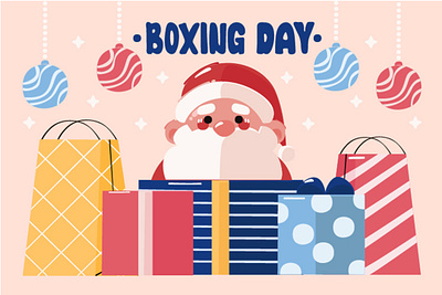 Hand Drawn Boxing Day Sale Illustration boxing celebration christmas day gift greeting holiday illustration sale shopping tradition vector