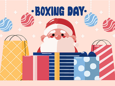 Hand Drawn Boxing Day Sale Illustration boxing celebration christmas day gift greeting holiday illustration sale shopping tradition vector