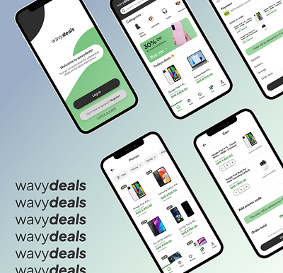 wavydeals e-commerce app concept UI/UX design ecommerce electronics shopping ui