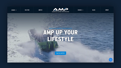 AMP Website Design blue boat center console marine ocean power boat ui ux ux design ux website web design website