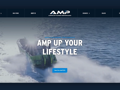 AMP Website Design blue boat center console marine ocean power boat ui ux ux design ux website web design website