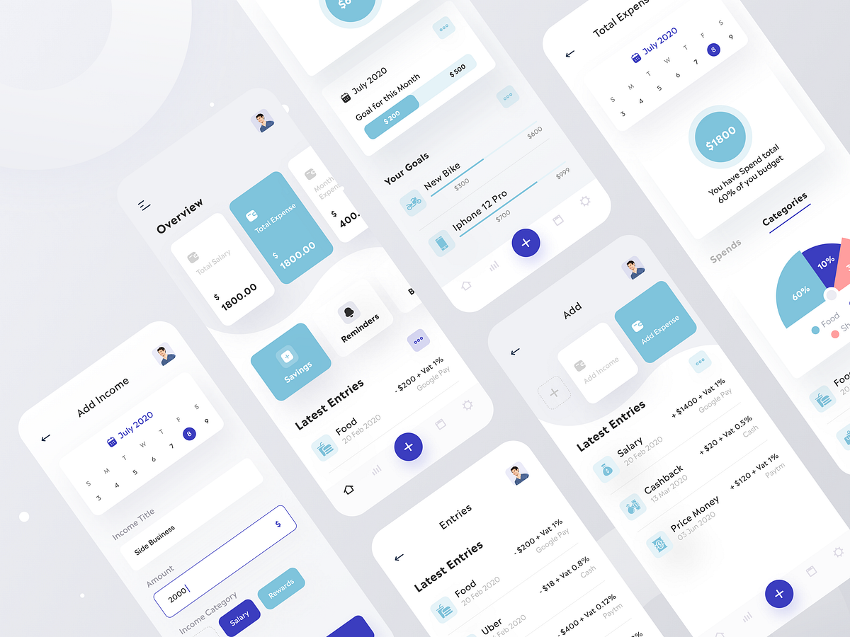 Flux - Expense Management UI Ki by Ofspace UX/UI on Dribbble