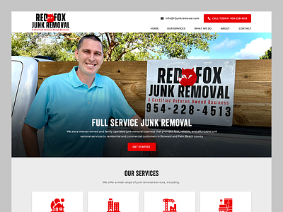 Red Fox Junk Removal // Web Design cleanup commercial disposal junk removal removal service residential service company web design
