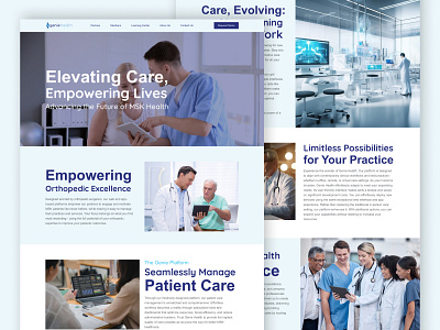 Exciting Medical App Homepage Design app care dental empowering homepage interface landing page medical patient seamless ui ux web design website design